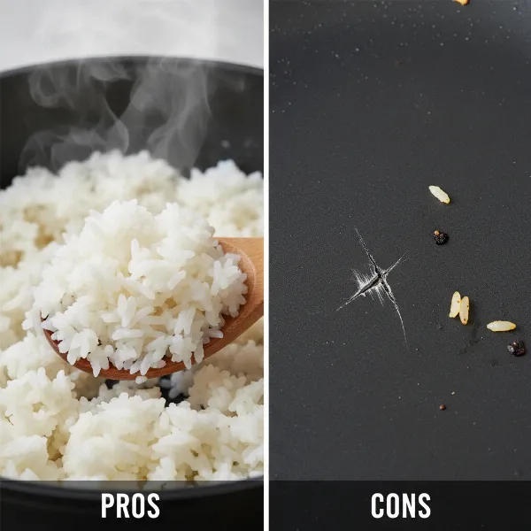 GreenLife Healthy Ceramic Nonstick Rice Cooker's benefits and limitations side-by-side