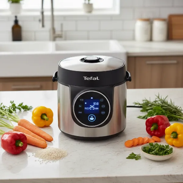 Tefal RK8121 Multicook in a modern kitchen, ready for versatile cooking tasks.