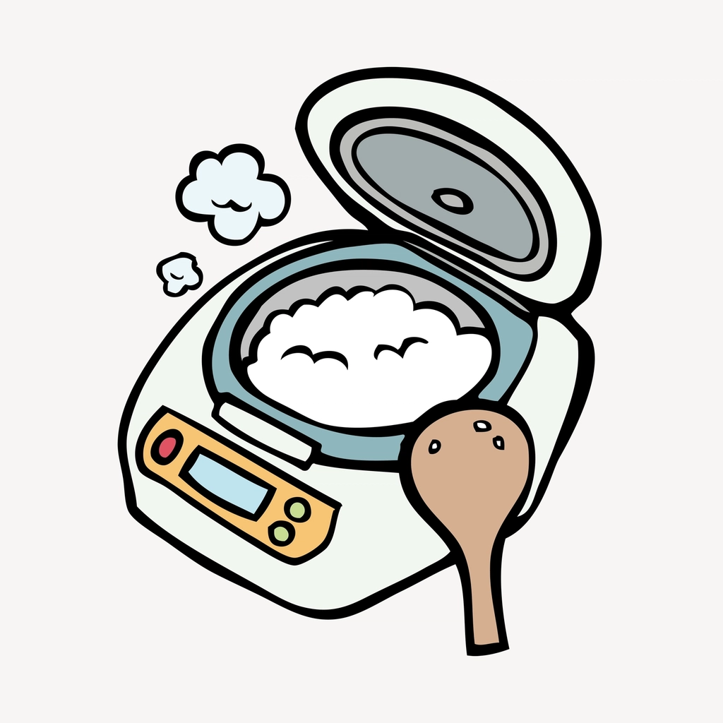 Rice cooker on a kitchen counter